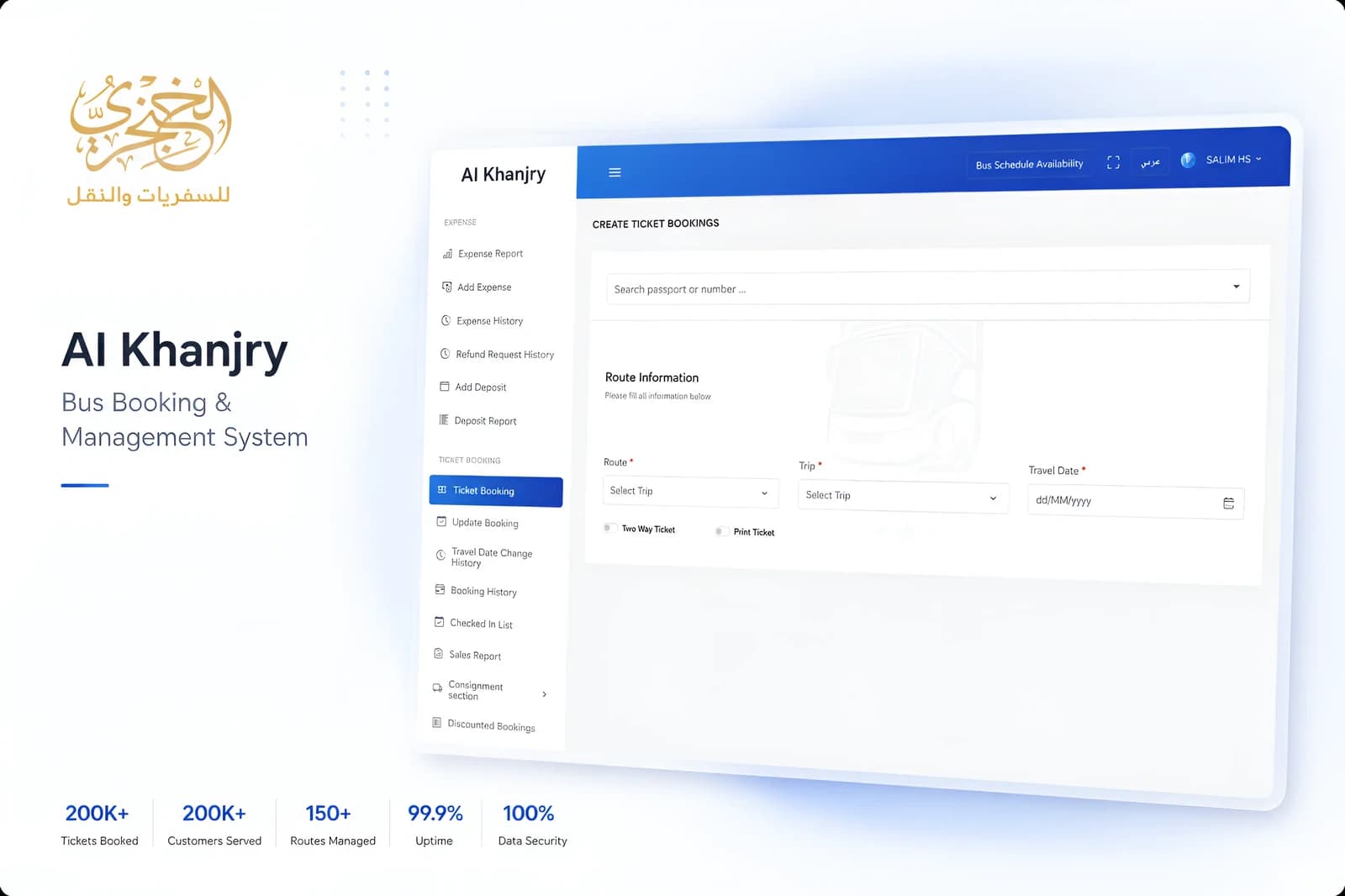 Transport Ticketing System — Al Khanjry Groups