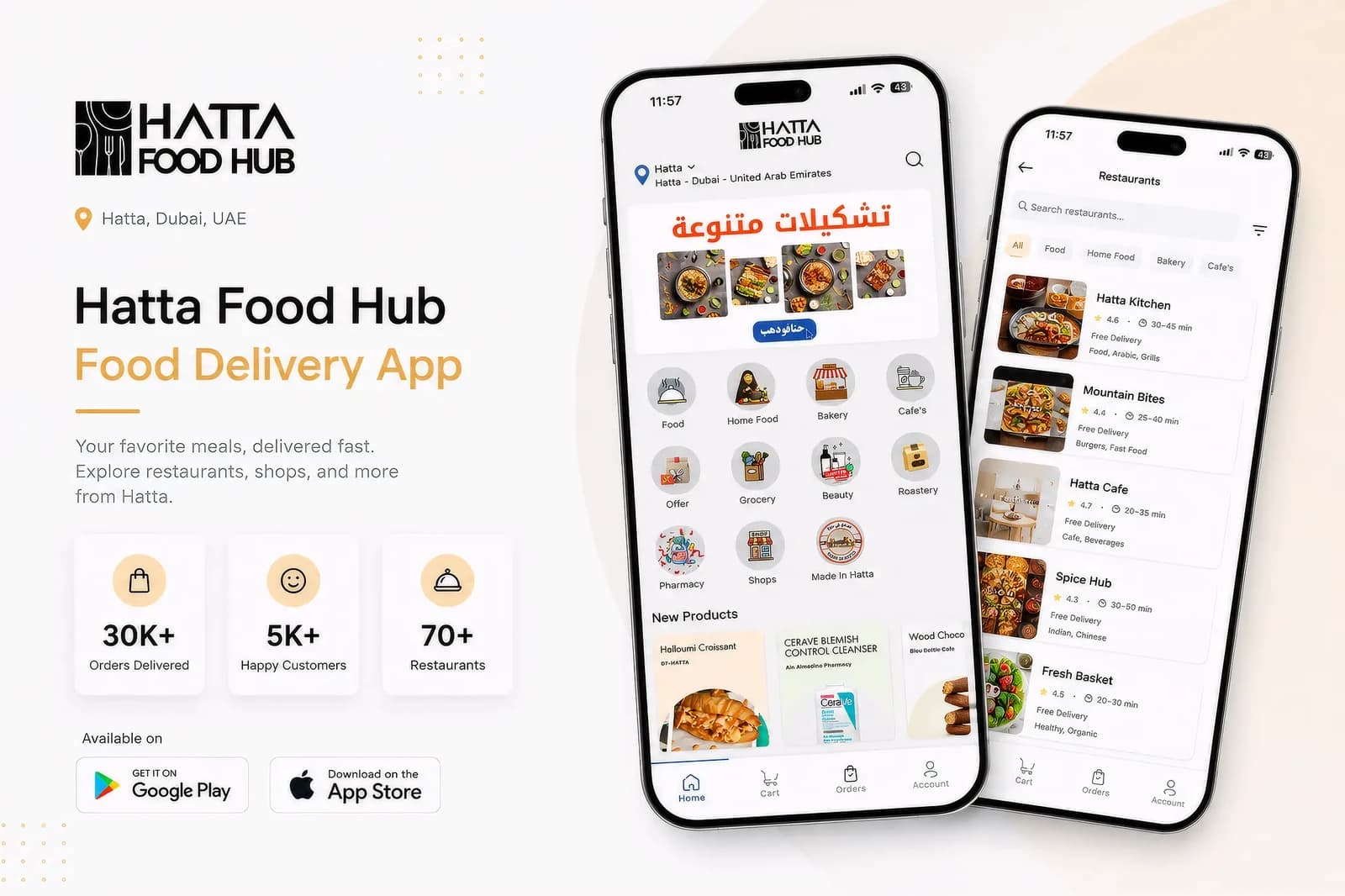 Food Delivery App — HattaFoodHub
