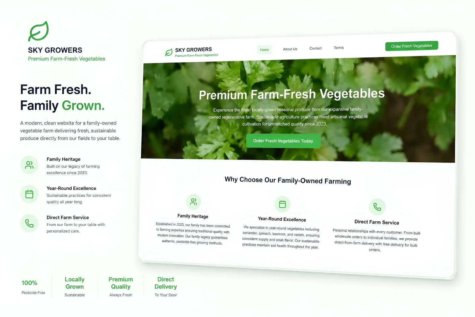 Farm-Fresh Produce Platform — Sky Growers